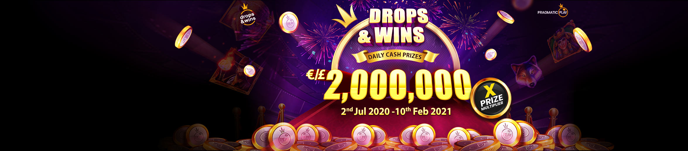 play drops and wins